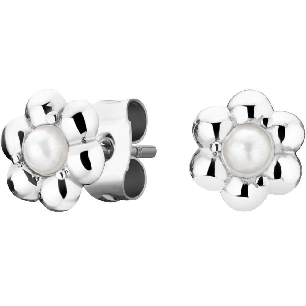 ROSEFIELD Earrings Small Daisies Silver Stainless Steel JEDFS-J671