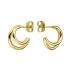 ROSEFIELD Earrings Double Hoops Gold Stainless Steel JEDHG-J575 - 0