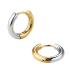 ROSEFIELD Earrings Duotone Hoops Gold Stainless Steel JEDHG-J710 - 1