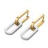 ROSEFIELD Earrings Duotone Link Hoops Stainless Steel JEDLG-J712 - 1