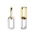 ROSEFIELD Earrings Duotone Link Hoops Stainless Steel JEDLG-J712 - 0