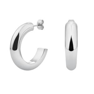 ROSEFIELD Earrings Daily Solid Hoops Silver Stainless Steel JEDSS-J804 - 53562