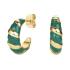 ROSEFIELD Earrings Emerald Croissant Hoops  Stainless Steel JEECG-J717 - 0
