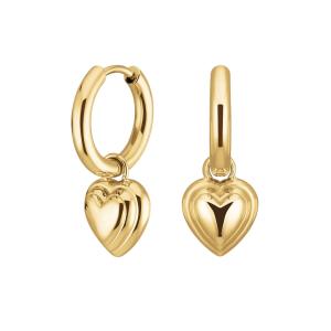ROSEFIELD Earrings Heart Pendant from Gold-Plated Stainless Steel JEHPG-J985 - 58105