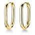 ROSEFIELD Earrings Oval Hoops Gold Stainless Steel JEOLG-J567 - 0