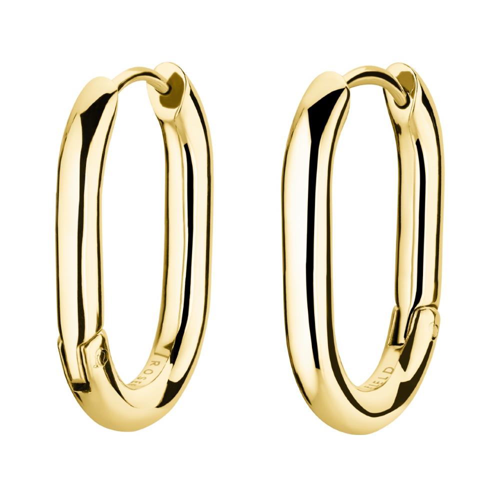 ROSEFIELD Earrings Small Oval Hoops Gold Stainless Steel JEOSG-J569