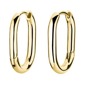 ROSEFIELD Earrings Small Oval Hoops Gold Stainless Steel JEOSG-J569 - 26793