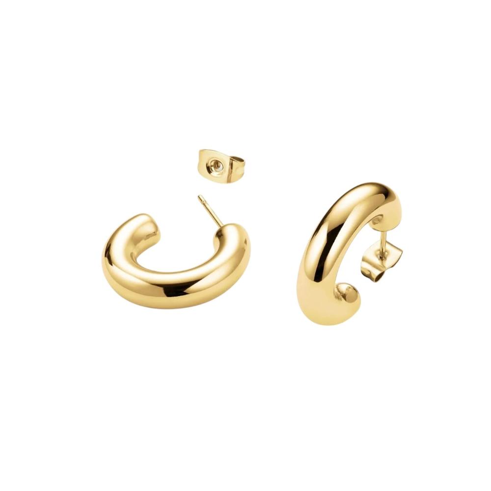 ΣΚΟΥΛΑΡΙΚΙΑ Κρίκοι ROSEFIELD Medium Thick Hoops από Επιχρυσωμένο Ανοξείδωτο Ατσάλι JESHG-J931