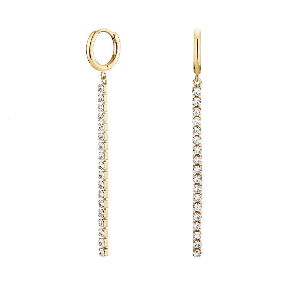 ROSEFIELD Earrings Tennis Gold-Plated Silver Stainless Steel JETCG-J916