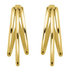 ROSEFIELD Earrings Triple Hoops Gold Stainless Steel JETHG-J573 - 26788