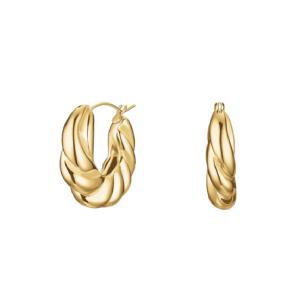 ROSEFIELD Earrings Twisted Hoops Gold-Plated Stainless Steel JETHG-J972 - 58096