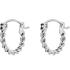 ROSEFIELD Earrings Twisted Hoops Silver Stainless Steel JETHS-J578 - 0