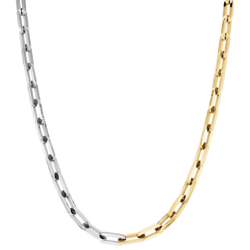 ROSEFIELD Duotone Chain Necklace Stainless Steel JNDCG-J707