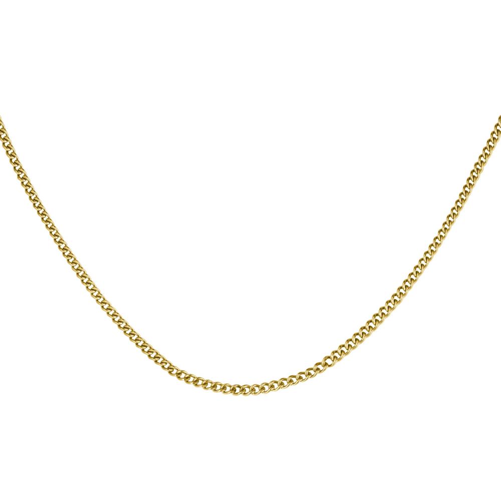 ROSEFIELD Flat Curb Necklace Gold Stainless Steel JNFCG-J622