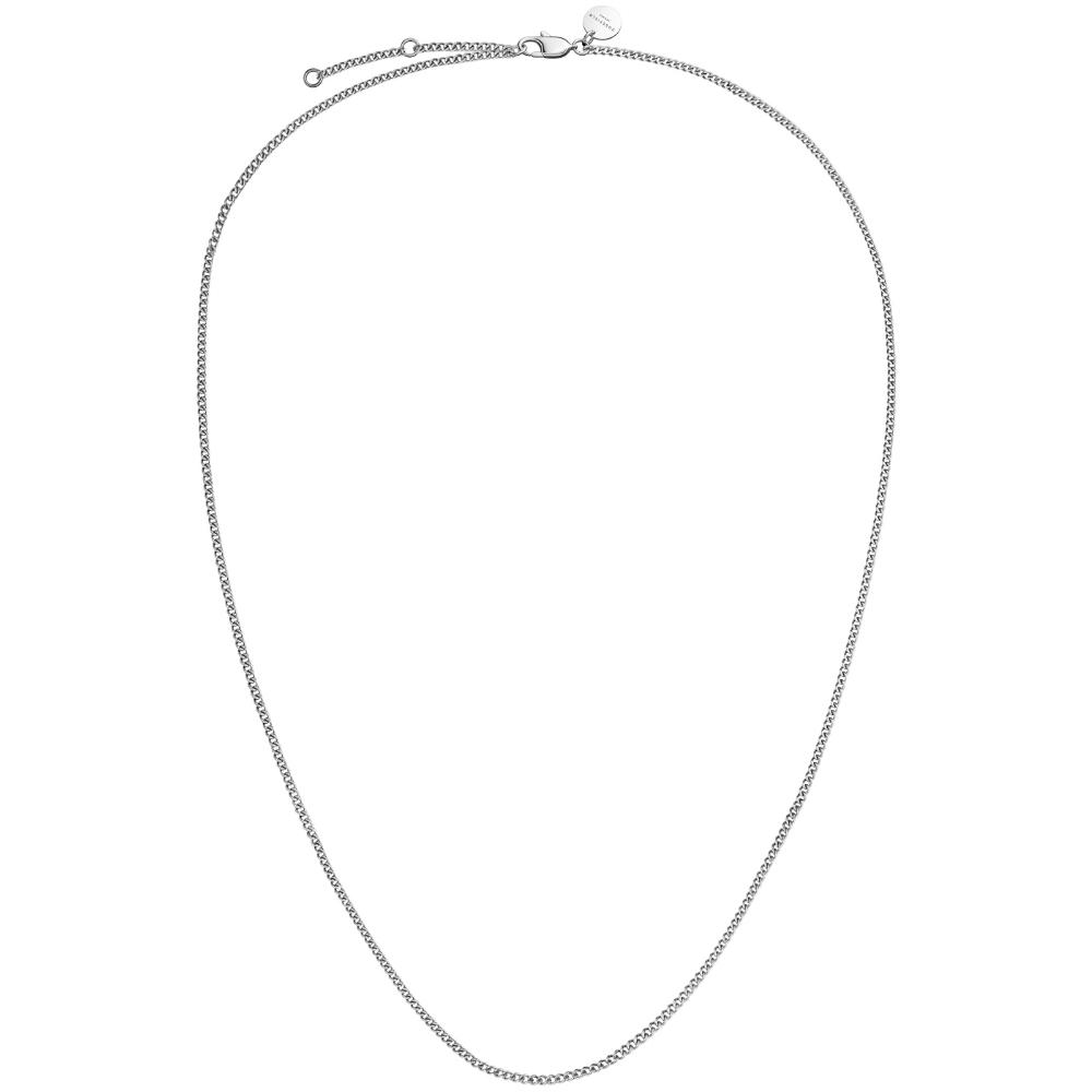 ROSEFIELD Flat Curb Necklace Silver Stainless Steel JNFCS-J623