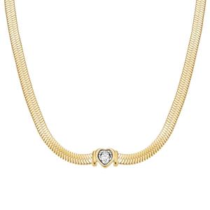 ΚΟΛΙΕ ROSEFIELD Snake Heart Choker από Επιχρυσωμένο Ανοξείδωτο Ατσάλι JNSWG-J1002 - 58332
