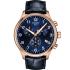 TISSOT XL Classic Chronograph Blue Dial 45mm Rose Gold Stainless Steel Blue Leather Strap T116.617.36.042.00 - 0