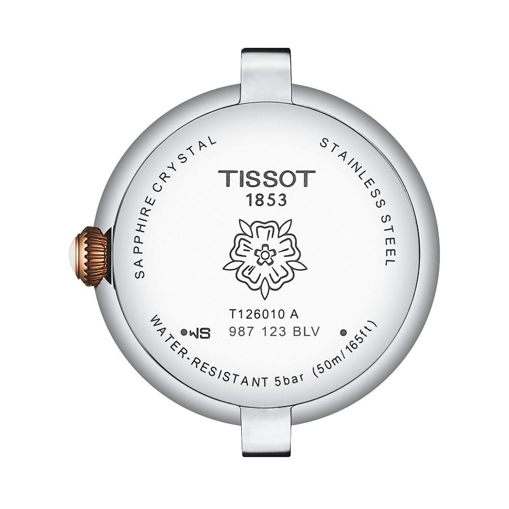 TISSOT Bellissima White Dial 26mm Two Tone Rose Gold Stainless Steel Bracelet T126.010.22.013.01