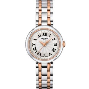 TISSOT Bellissima White Dial 26mm Two Tone Rose Gold Stainless Steel Bracelet T126.010.22.013.01 - 53611