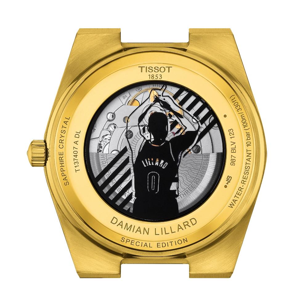 TISSOT PRX 40 Powermatic 80 Damian Lillard Special Edition Black Dial 40mm Gold Stainless Steel Bracelet T137.407.33.051.00 - 7