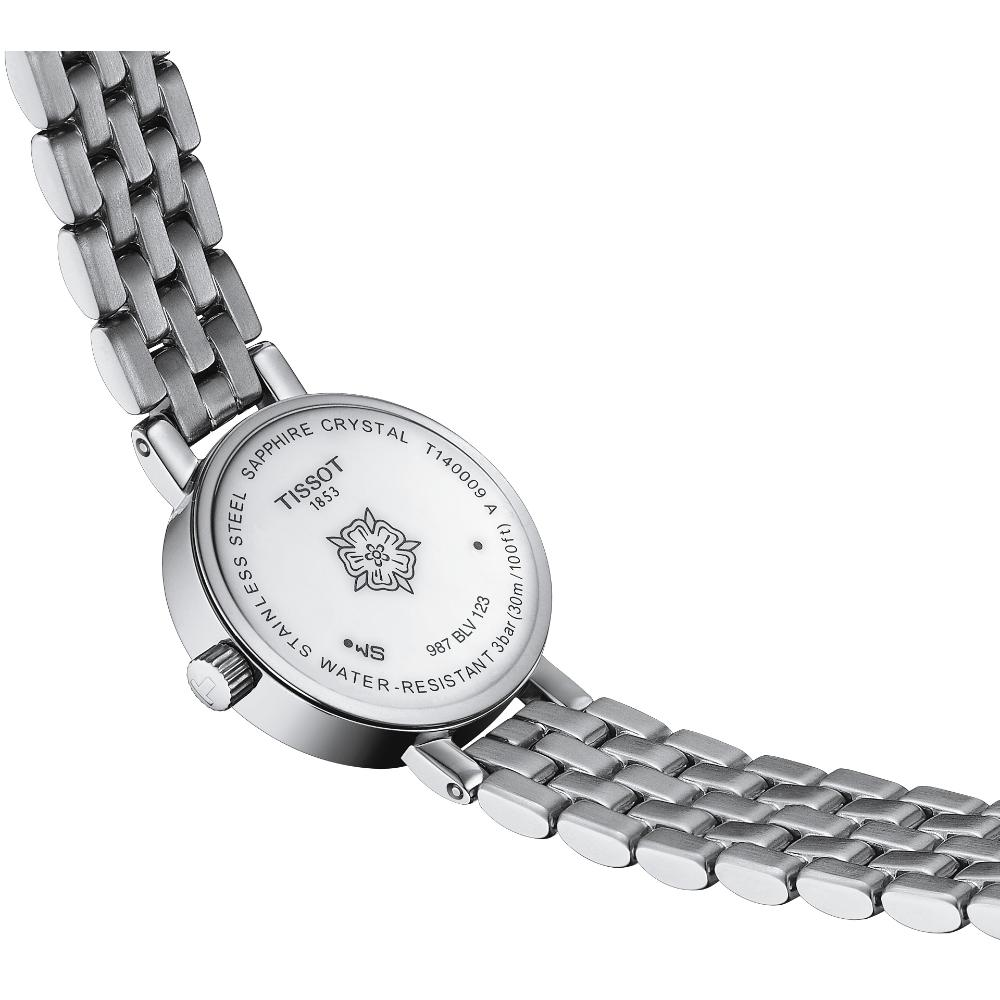 TISSOT Lovely Round with Brilliants White Pearl Dial 19.5mm Silver Stainless Steel Bracelet T140.009.61.116.00