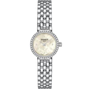 TISSOT Lovely Round with Brilliants White Pearl Dial 19.5mm Silver Stainless Steel Bracelet T140.009.61.116.00 - 46594