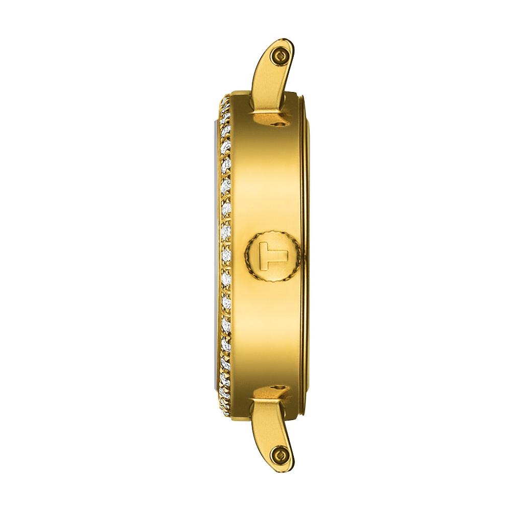 TISSOT Lovely Round with Brilliants Gold Dial 19.5mm Gold Stainless Steel Bracelet T140.009.63.026.00