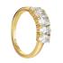 ROSEFIELD Oval Crystal RING Gold-Plated Stainless Steel JRFO52G-J748 - 0