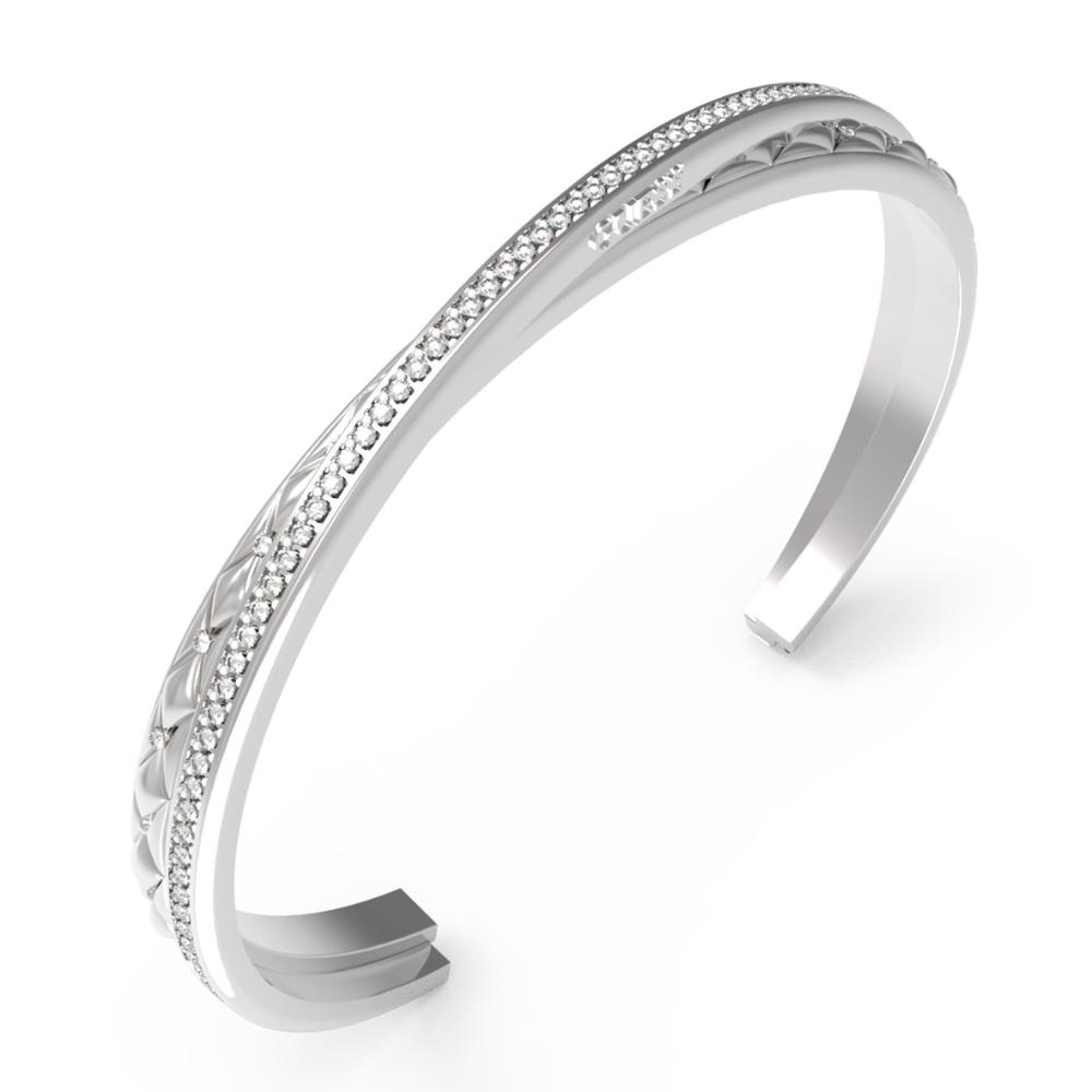 BRACELET Bangle Stylish Guess GUESS Jewellery Stainless Steel with Zircon Stones JUBB04584JWRHL