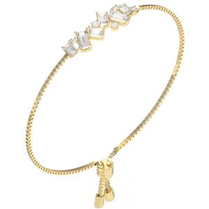 ΒΡΑΧΙΟΛΙ Πετράτο Chandelier GUESS Jewellery από Επιχρυσωμένο Ανοξείδωτο Ατσάλι με Πέτρες Ζιργκόν JUBB05363JWYGT/U - 62567