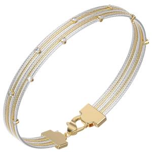 ΒΡΑΧΙΟΛΙ Kalybe GUESS Jewellery από Επιχρυσωμένο και Επιπλατυνωμένο Ανοξείδωτο Ατσάλι με Πέτρες Ζιργκόν JUBB05387JWYGRHL - 62570