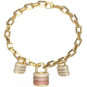 ΒΡΑΧΙΟΛΙ Guess My Secret GUESS Jewellery από Επιχρυσωμένο Ανοξείδωτο Ατσάλι με Πέτρες Ζιργκόν JUBB05404JWYGPKL - 62583
