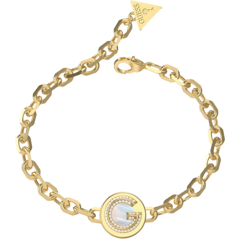 ΒΡΑΧΙΟΛΙ G Crystal GUESS Jewellery από Επιχρυσωμένο Ανοξείδωτο Ατσάλι με Πέτρες Ζιργκόν και Φίλντισι JUBB05438JWYGL
