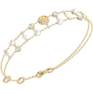ΒΡΑΧΙΟΛΙ Tiny Pearly GUESS Jewellery από Επιχρυσωμένο Ανοξείδωτο Ατσάλι με Πέτρες Ζιργκόν και Μαργαριτάρια JUBB05512JWYGL - 62611