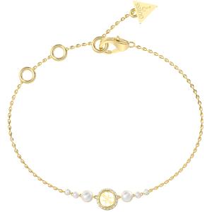 ΒΡΑΧΙΟΛΙ Tiny Pearly GUESS Jewellery από Επιχρυσωμένο Ανοξείδωτο Ατσάλι με Πέτρες Ζιργκόν και Μαργαριτάρια JUBB05516JWYGL - 62615
