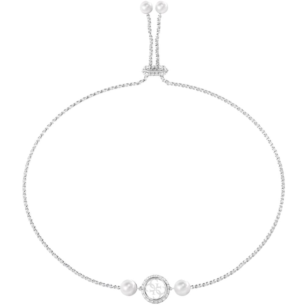 ΒΡΑΧΙΟΛΙ Tiny Pearly GUESS Jewellery από Ανοξείδωτο Ατσάλι με Πέτρες Ζιργκόν και Μαργαριτάρια JUBB05520JWRHT/U