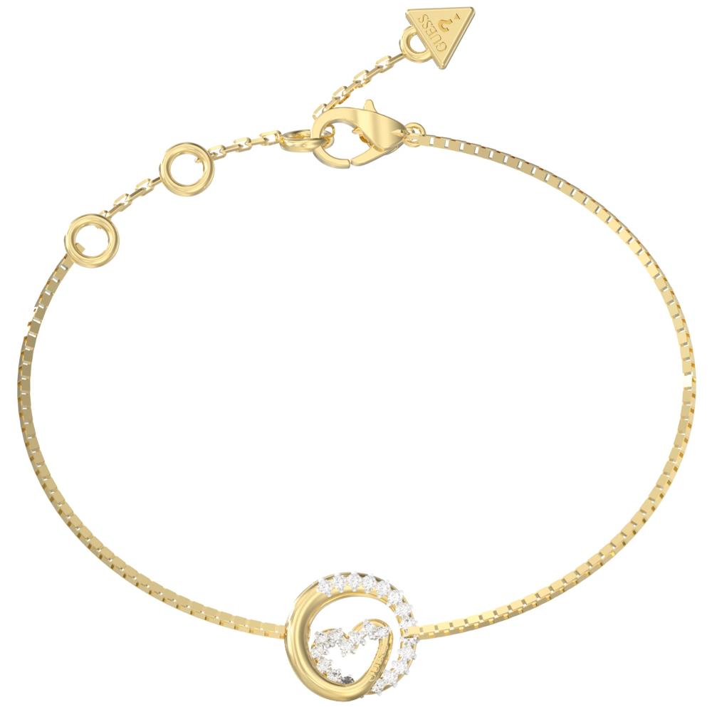 ΒΡΑΧΙΟΛΙ Iconique GUESS Jewellery από Επιχρυσωμένο Ανοξείδωτο Ατσάλι με Πέτρες Ζιργκόν JUBB05527JWYGL
