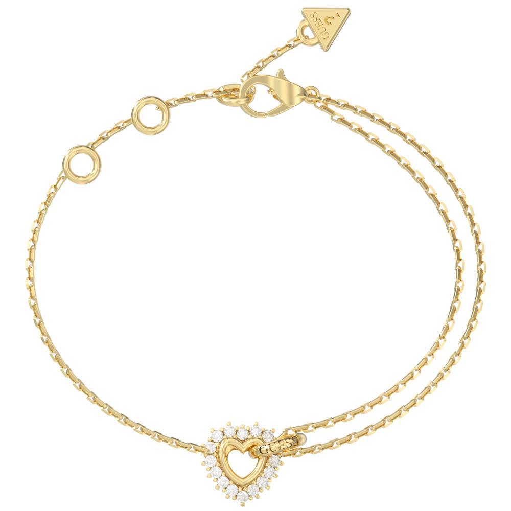ΒΡΑΧΙΟΛΙ Iconique GUESS Jewellery από Επιχρυσωμένο Ανοξείδωτο Ατσάλι με Πέτρες Ζιργκόν JUBB05534JWYGL