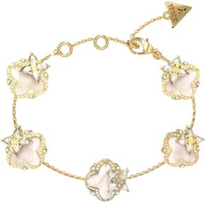 ΒΡΑΧΙΟΛΙ Wildlflower GUESS Jewellery από Επιχρυσωμένο Ανοξείδωτο Ατσάλι με Πέτρες Ζιργκόν και Φίλντισι JUBB05582JWYGL - 62652