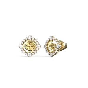 GUESS Jewellery Tiny Dancer Earrings Gold Plated Stainless Steel with Zircon Stones JUBE04645JWYGT/U - 56532