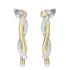 GUESS Jewellery Dangle Earrings Gold Plated and Silver Stainless Steel with Zircon Stones JUBEJUBE05070JWYGRHT/U - 0