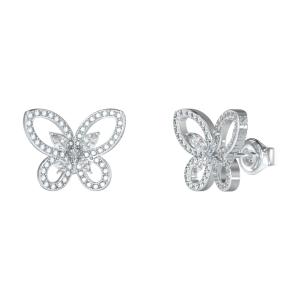ΣΚΟΥΛΑΡΙΚΙΑ Lily GUESS Jewellery Ασημί Ανοξείδωτο Ατσάλι με Πέτρες Ζιργκόν JUBE05114JWRHT/U - 62658