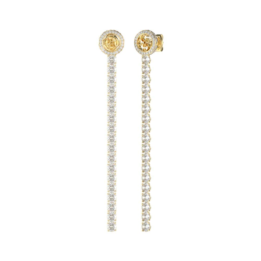 ΣΚΟΥΛΑΡΙΚΙΑ Paradise GUESS Jewellery Επιχρυσωμένο Ανοξείδωτο Ατσάλι και Πέτρες Ζιργκόν JUBE05144JWYGT/U