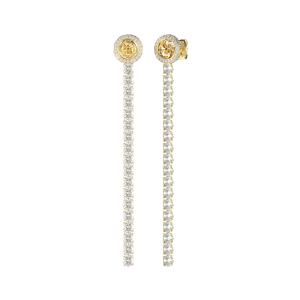 ΣΚΟΥΛΑΡΙΚΙΑ Paradise GUESS Jewellery Επιχρυσωμένο Ανοξείδωτο Ατσάλι και Πέτρες Ζιργκόν JUBE05144JWYGT/U - 62666