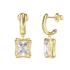 GUESS Jewellery Dangle Bamboo Earrings from Gold Plated Stainless Steel with Zircon Stones JUBE05172JWYGT/U - 0