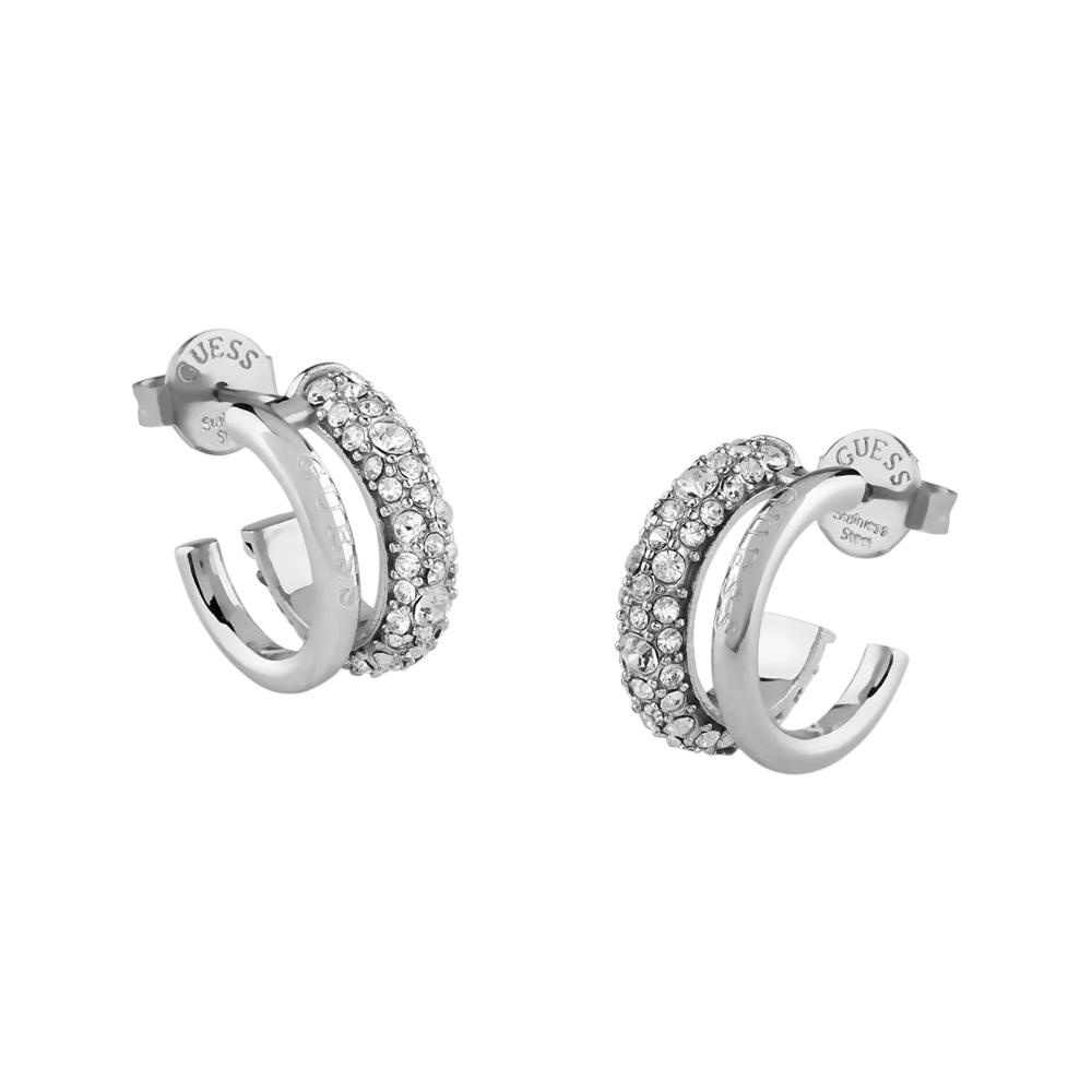 ΣΚΟΥΛΑΡΙΚΙΑ Fabulous Me GUESS Jewellery Ασημί Ανοξείδωτο Ατσάλι με Πέτρες Ζιργκόν JUBE05197JWRHT/U