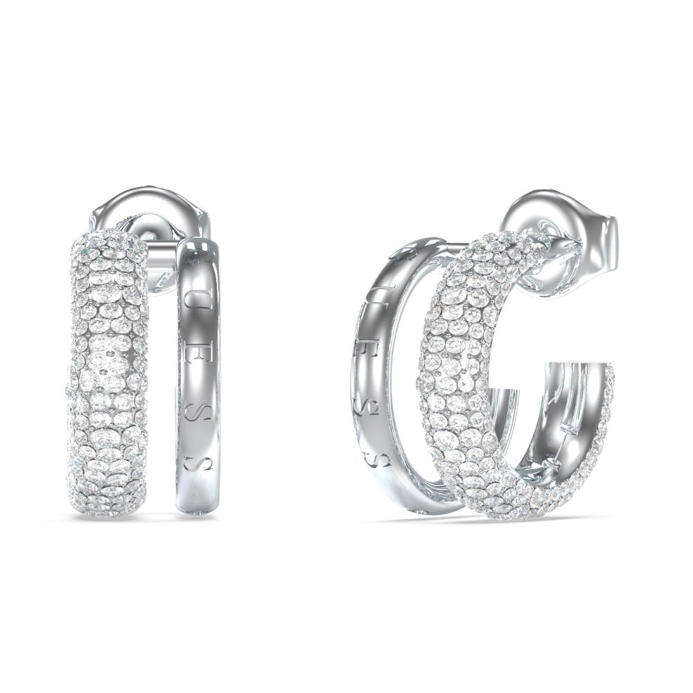 ΣΚΟΥΛΑΡΙΚΙΑ Fabulous Me GUESS Jewellery Ασημί Ανοξείδωτο Ατσάλι με Πέτρες Ζιργκόν JUBE05197JWRHT/U