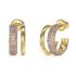 GUESS Jewellery Fabulous Me Hoop Earrings Gold Plated Stainless Steel with Zircon Stones JUBE05197JWYGLRT/U - 0