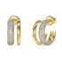 GUESS Jewellery Fabulous Me Hoop Earrings Gold Plated Stainless Steel with Zircon Stones JUBE05197JWYGT/U - 0