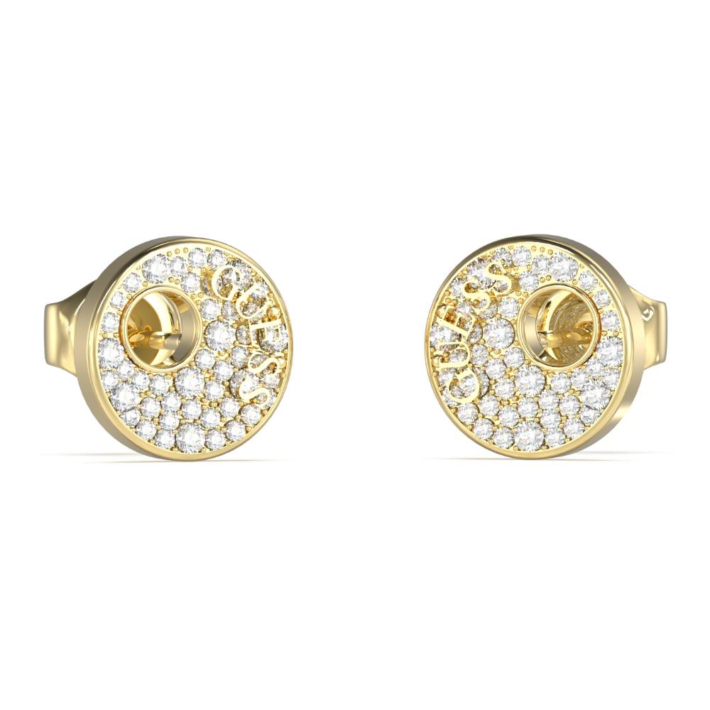 GUESS Jewellery Blooming Summer Earrings Gold Plated Stainless Steel with Zircon Stones JUBE05225JWYGT/U